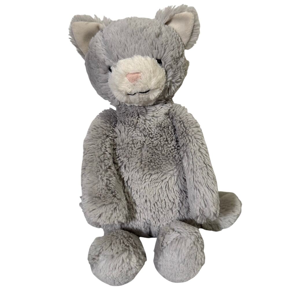 Jellycat London Bashful Kitty Gray Medium 12” RETIRED Plush Stuffed Animal